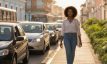 woman walking through small city in caribe